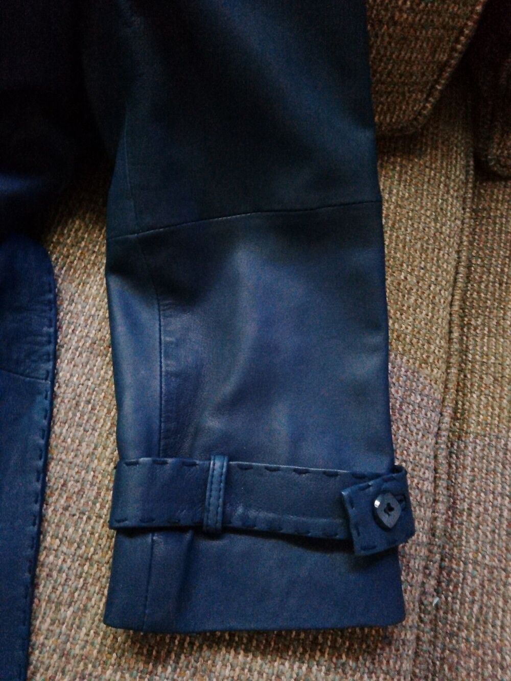 Wilsons Leather Women Blue Belted Genuine Leather Trench Coat Jacket Size XXL - Picture 11 of 16